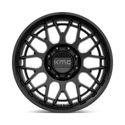 KMC KM722 TECHNIC Satin Black wheel showcasing a sleek, high-performance design for trucks and SUVs.