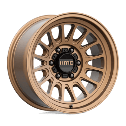 KMC KM724 IMPACT OL Matte Bronze wheel designed for off-road vehicles, rugged and durable for tough terrains.
