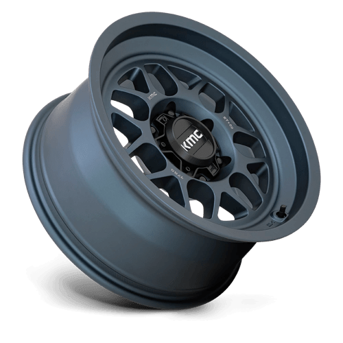 KMC KM725 TERRA Metallic Blue wheel with aggressive styling for off-road vehicles