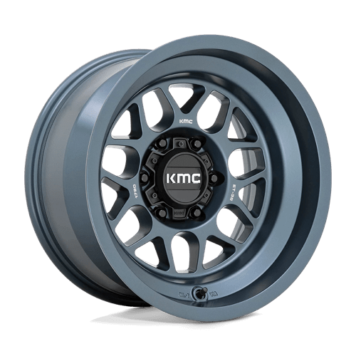 KMC KM725 TERRA Metallic Blue wheel designed for off-road trucks and SUVs.