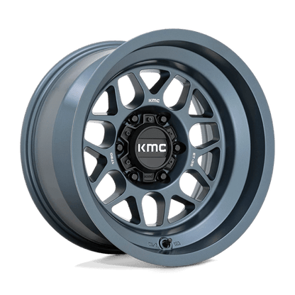 KMC KM725 TERRA Metallic Blue wheel designed for off-road trucks and SUVs.