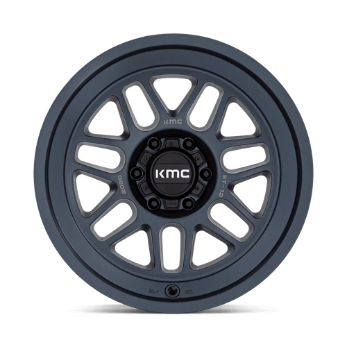 KMC KM725 TERRA Metallic Blue wheel designed for off-road vehicles with rugged styling and exceptional durability.