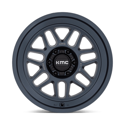 KMC KM725 TERRA Metallic Blue wheel designed for off-road vehicles with rugged styling and exceptional durability.