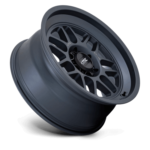 KMC KM725 TERRA Metallic Blue wheel showcasing rugged design and bold styling for off-road vehicles.