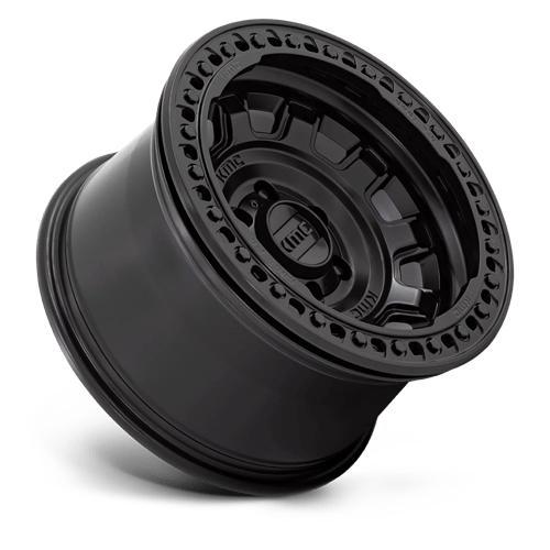 KMC KM236 TANK BEADLOCK Satin Black wheel showcasing rugged design and aggressive styling.