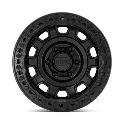 KMC KM236 TANK BEADLOCK Satin Black wheel featuring a rugged design for off-road performance.
