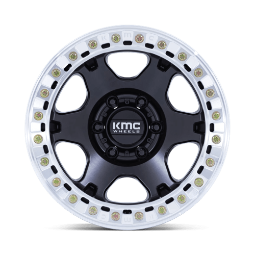 KMC KM238 VI BEADLOCK Satin Black W/ Machined Ring wheel with aggressive styling and durable design