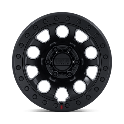 KMC KM241 E25 BEADLOCK Blackout wheel showcasing aggressive design and durable construction for off-road vehicles.