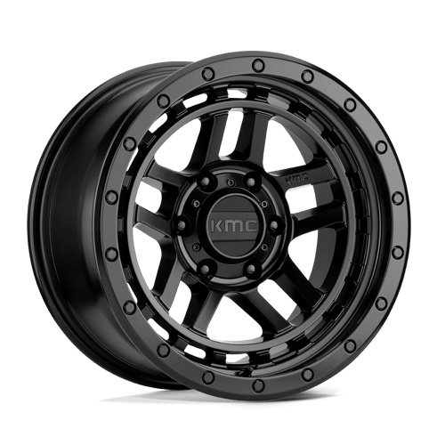 KMC KM540 RECON Satin Black wheel showcasing rugged design and durability, perfect for trucks and SUVs.