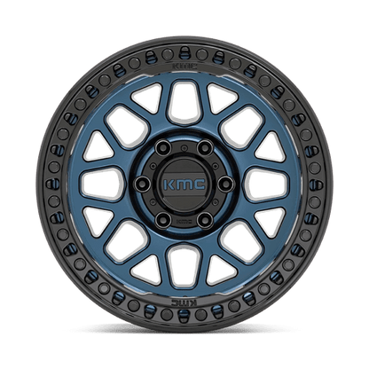 KMC KM549 GRS Midnight Blue W/ G-Black Lip wheel designed for off-road performance and rugged style.