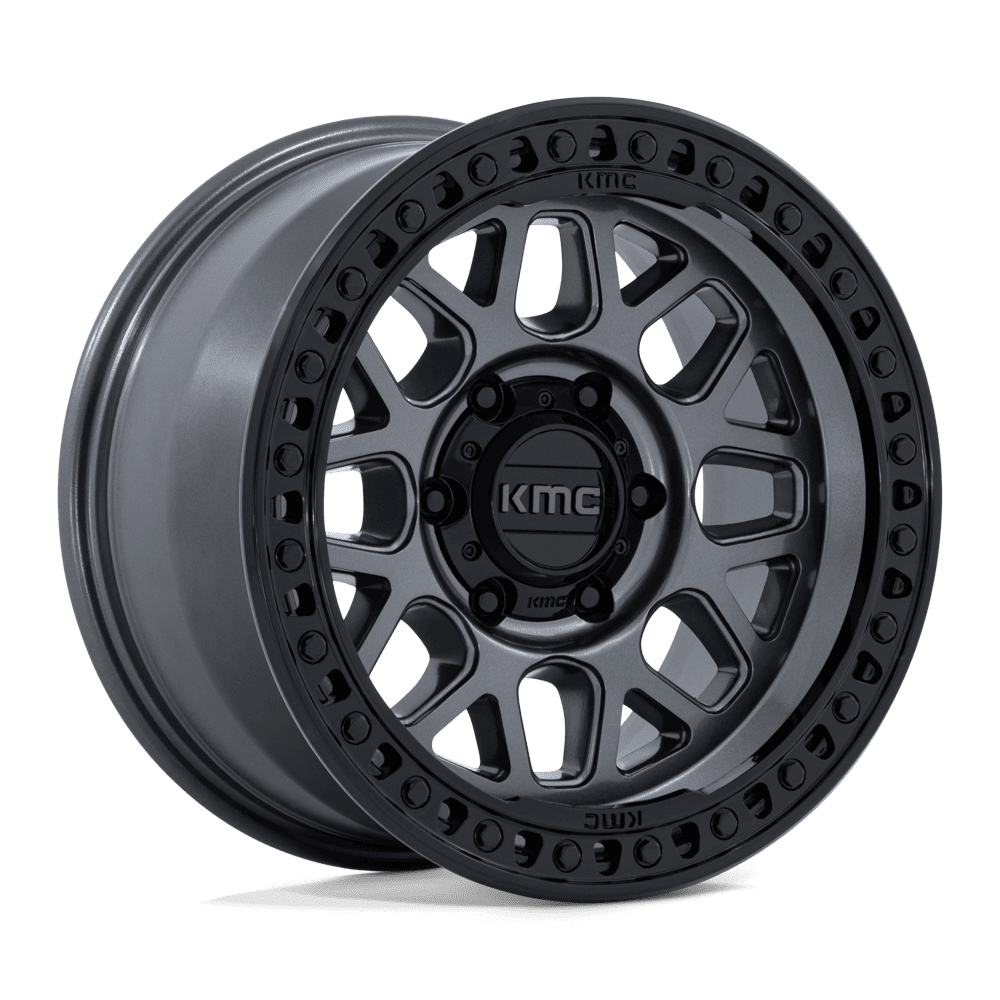 KMC KM549 GRS Gloss Gunmetal W/ Gloss Black wheel