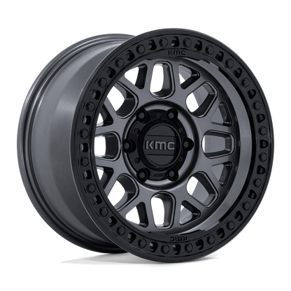 KMC KM549 GRS Gloss Gunmetal W/ Gloss Black wheel