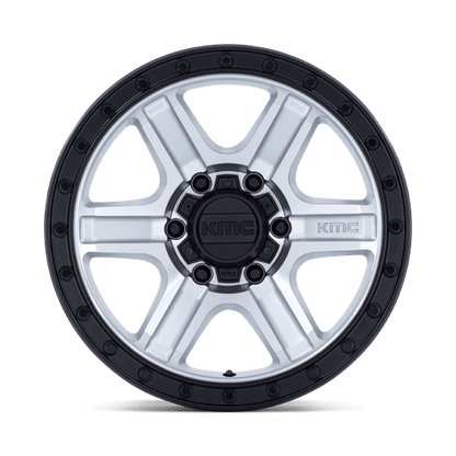 KMC KM551 OUTRUN Machined W/ Gloss Black Lip aggressive off-road wheel design for trucks and SUVs.