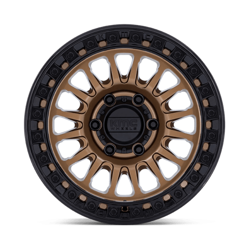 KMC KM552 IMS Matte Bronze W Gloss Black Lip wheel showcasing aggressive off-road styling.