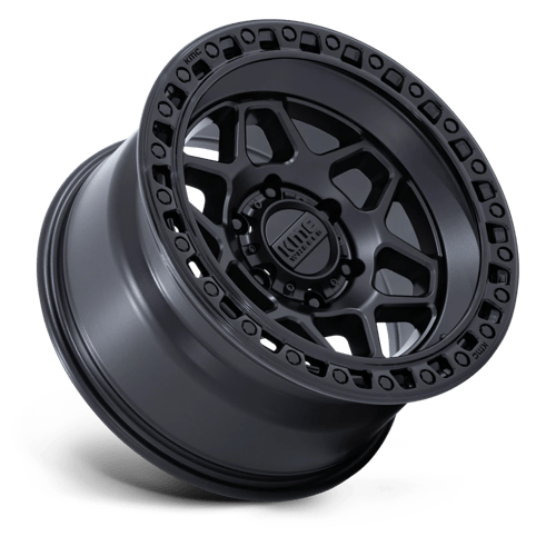 KMC KM553 TORX Matte Black W/ Gloss Black Lip showcasing its bold design and rugged features.