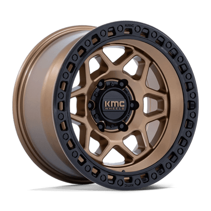 KMC KM553 TORX Matte Bronze W Gloss Black Lip wheel showcasing bold design and off-road capability.