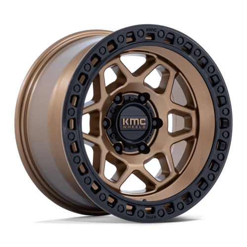 KMC KM553 TORX Matte Bronze W Gloss Black Lip wheel showcasing bold design and off-road capability.
