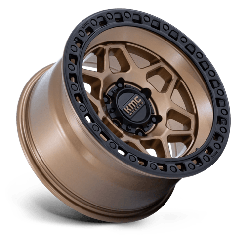KMC KM553 TORX Matte Bronze W Gloss Black Lip wheel showcasing aggressive design and off-road performance features.