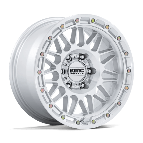 KMC KM555 ATTACK Gloss Silver W/ Machined Face
