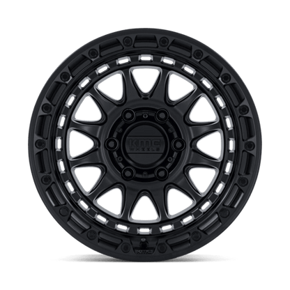 KMC KM556 CRUX Blackout wheel designed for off-road vehicles and rugged terrain.
