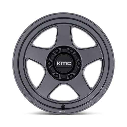 KMC KM728 LOBO Matte Anthracite off-road wheel for trucks, Jeeps, and SUVs, enhancing performance and style.