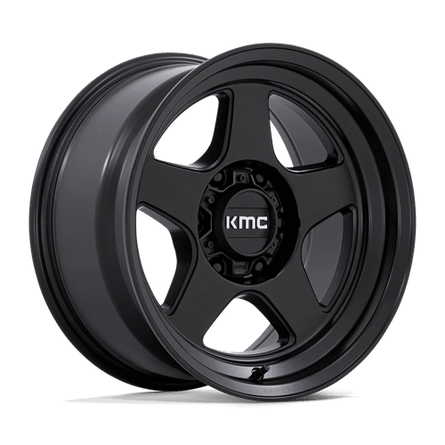 KMC KM728 LOBO Matte Black wheel showcasing rugged design and durability for off-road vehicles.