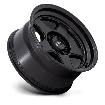 KMC KM728 LOBO Matte Black wheel showcasing rugged design and aggressive styling for off-road vehicles.