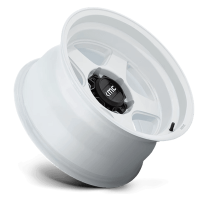 KMC KM728 LOBO Gloss White wheel showcasing rugged design and bold styling for off-road vehicles.