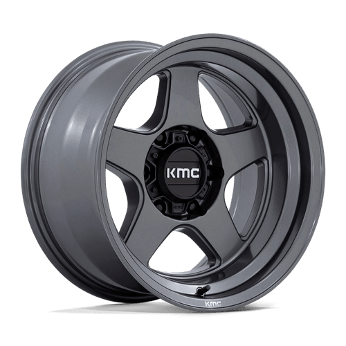 KMC KM728 LOBO Matte Anthracite wheel showcasing rugged design for off-road trucks and SUVs.