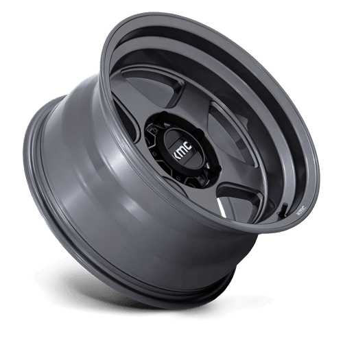 KMC KM728 LOBO Matte Anthracite wheel showcasing rugged design and aggressive styling for off-road vehicles.