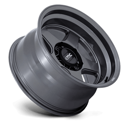 KMC KM728 LOBO Matte Anthracite wheel showcasing rugged design and aggressive styling for off-road vehicles.