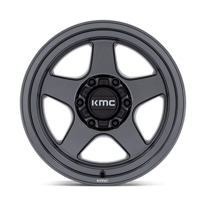KMC KM728 LOBO Matte Anthracite wheel showcasing rugged design and durability for off-road vehicles.