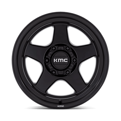 KMC KM728 LOBO Matte Black wheel featuring rugged design for trucks and SUVs.