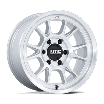 KMC KM729 RANGE Gloss Silver W/ Machined Face wheel