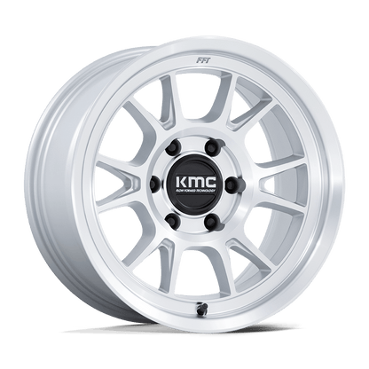 KMC KM729 RANGE Gloss Silver W/ Machined Face wheel