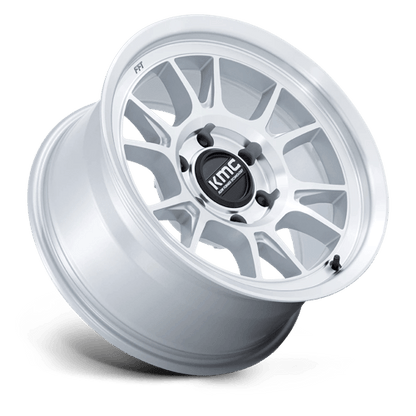 KMC KM729 RANGE Gloss Silver W/ Machined Face wheel