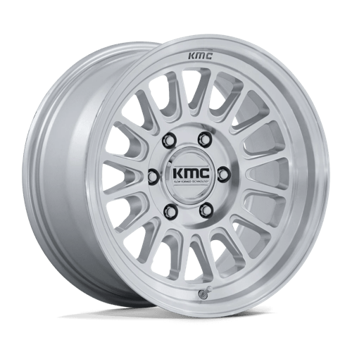 KMC KM733 IMPACT FFT Gloss Silver W/ Machined Face wheel