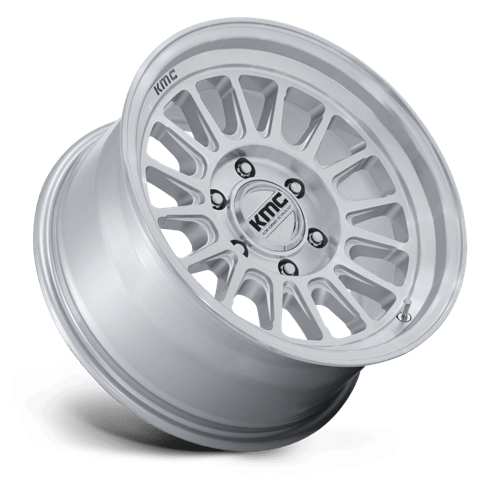 KMC KM733 IMPACT FFT Gloss Silver W/ Machined Face wheel