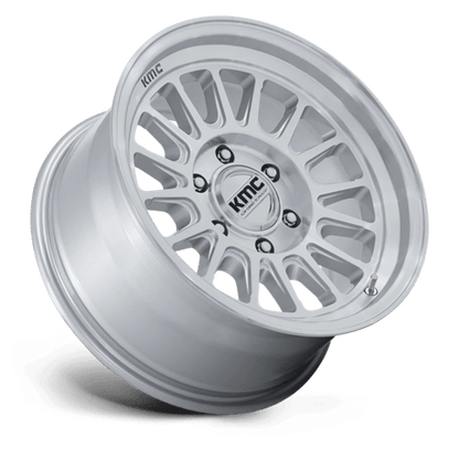 KMC KM733 IMPACT FFT Gloss Silver W/ Machined Face wheel