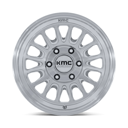 KMC KM733 IMPACT FFT Gloss Silver W/ Machined Face wheel