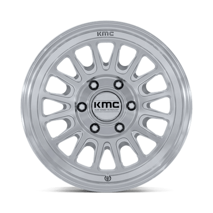 KMC KM733 IMPACT FFT Gloss Silver W/ Machined Face wheel