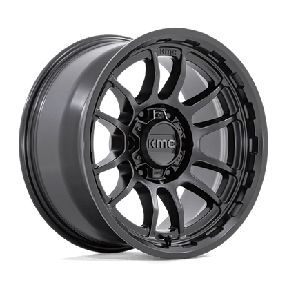 KMC KM727 WRATH Satin Black wheel showcasing bold design and off-road performance.