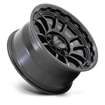 KMC KM727 WRATH Satin Black wheel showcasing bold design and rugged durability for off-road vehicles.