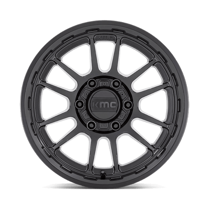 KMC KM727 WRATH Satin Black wheel showcasing its aggressive design and durability perfect for trucks and SUVs.