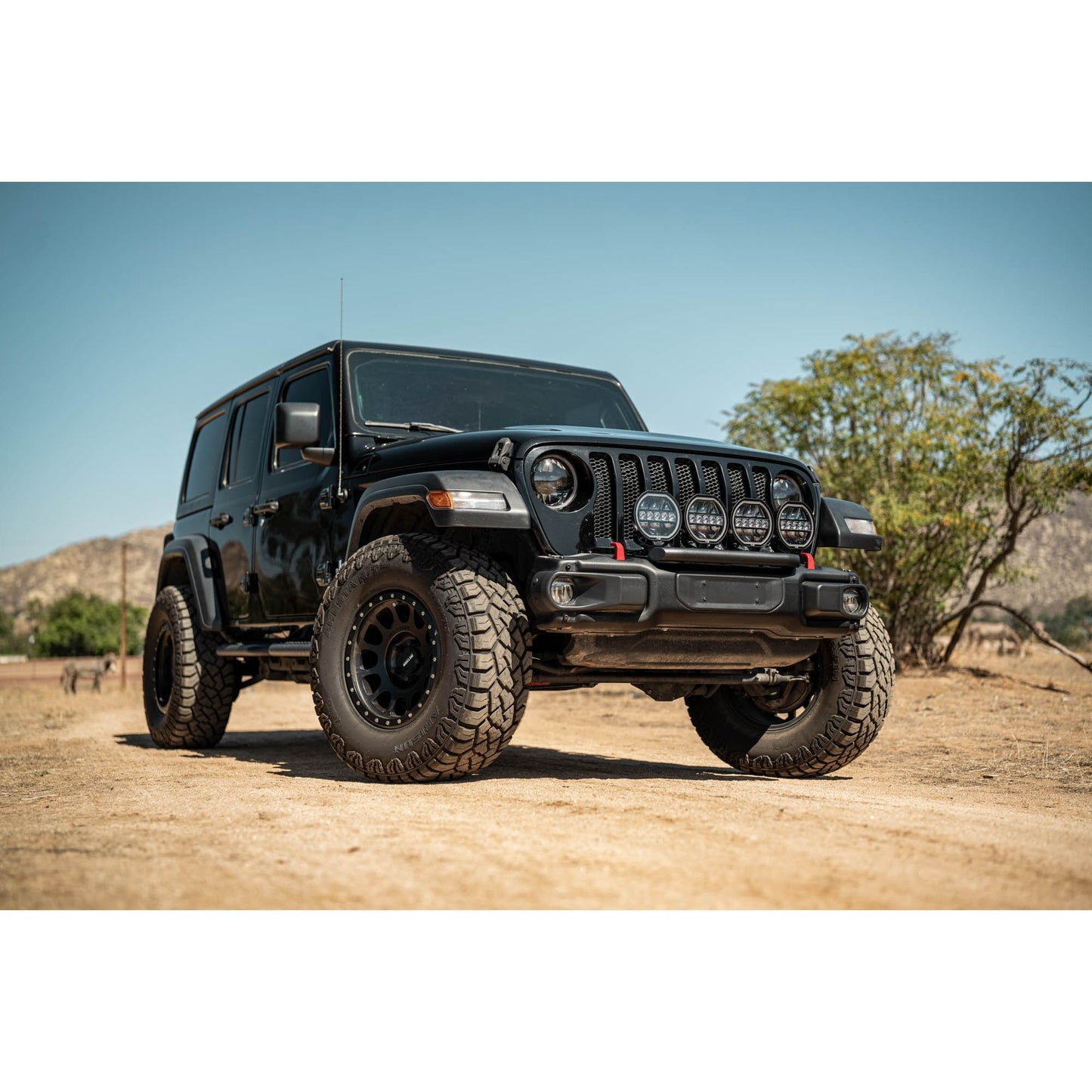 DV8 OFF-ROAD | 2018 2025 Wrangler JL Push Bar for Mopar Rubicon Steel Bumper  | LBJL-13