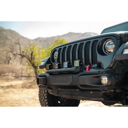 DV8 OFF-ROAD | 2018 2025 Wrangler JL Push Bar for Mopar Rubicon Steel Bumper  | LBJL-13