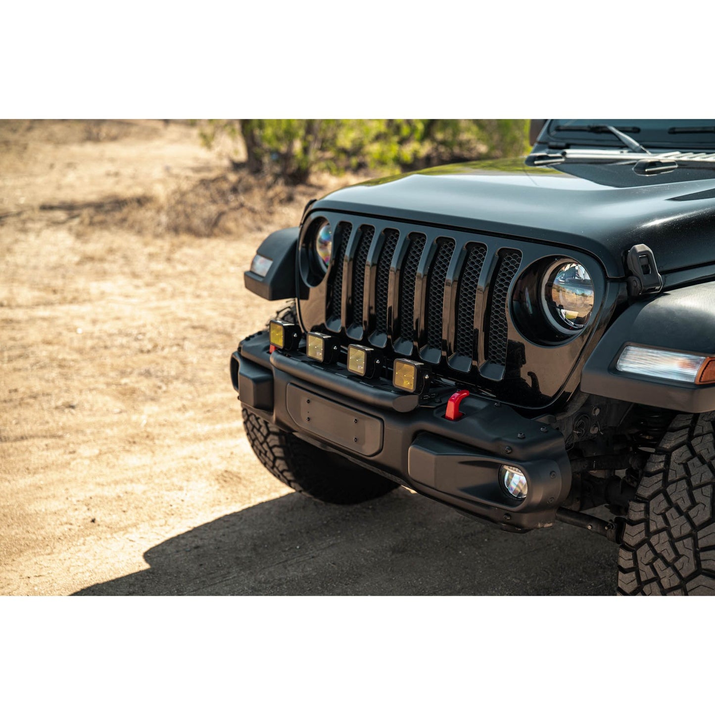 DV8 OFF-ROAD | 2018 2025 Wrangler JL Push Bar for Mopar Rubicon Steel Bumper  | LBJL-13