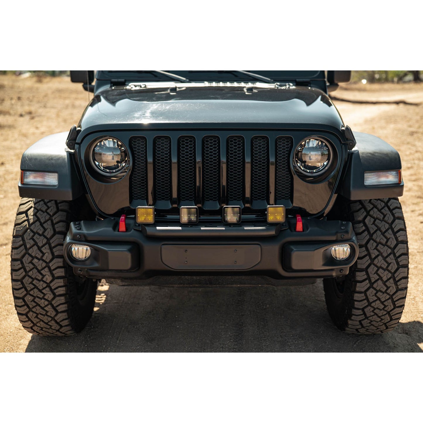 DV8 OFF-ROAD | 2018 2025 Wrangler JL Push Bar for Mopar Rubicon Steel Bumper  | LBJL-13