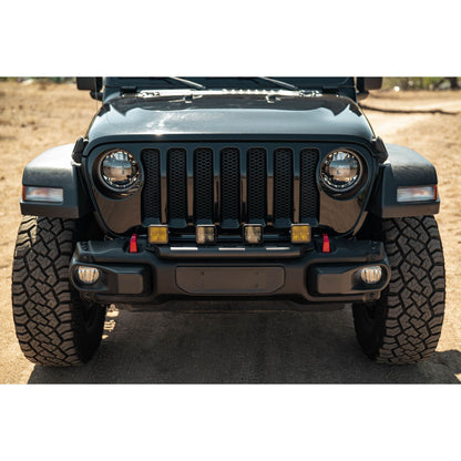 DV8 OFF-ROAD | 2018 2025 Wrangler JL Push Bar for Mopar Rubicon Steel Bumper  | LBJL-13
