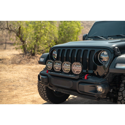 DV8 OFF-ROAD | 2018 2025 Wrangler JL Push Bar for Mopar Rubicon Steel Bumper  | LBJL-13